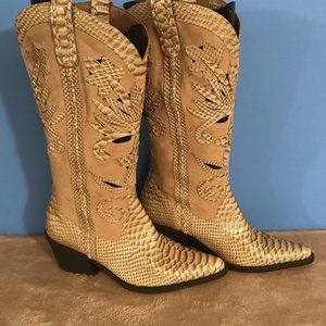 Golden Cowboy Boots